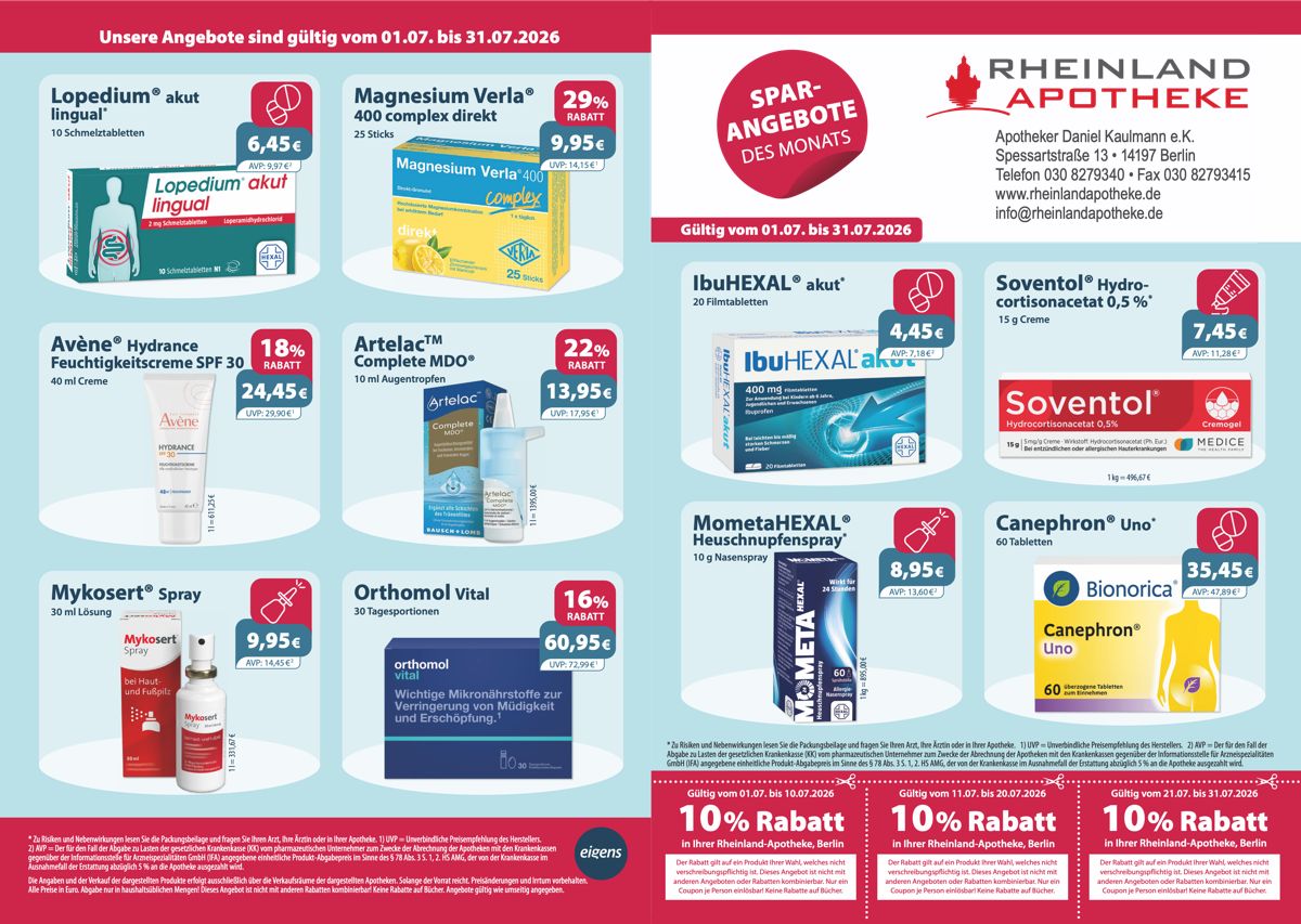 Unsere aktuellen Monatsangebote und Rabattcoupons Aktuelle Monatsangebote und Rabattcoupons